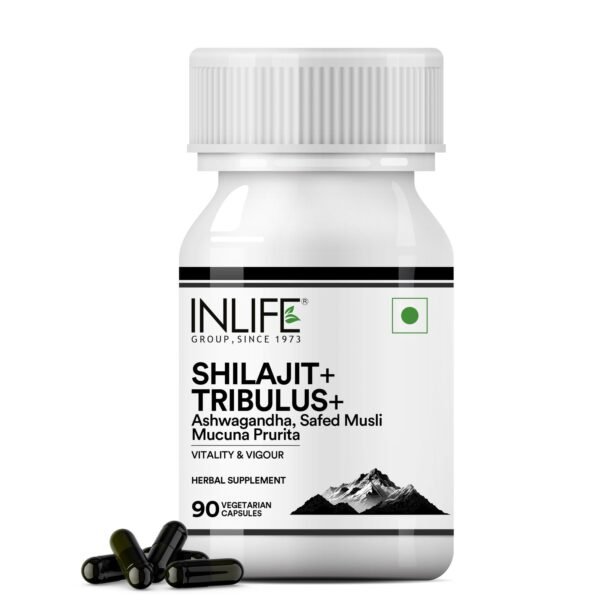 INLIFE Shilajit with Safed Musli & Gokshura - 90 Capsules - Fast Shipping to USA & Canada