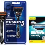 Gillette Proglide Men's Grooming Razor with Flexball Technology - Adapts to Facial Contours (1 pc) & Mach 3 Shaving Blades- Pack of 10 (Cartridges) - Fast Shipping to USA & Canada