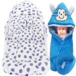 First Kick Baby Bedding Set New Born Combo Pack of Super Soft Wrapper Blanket and Baby Bedding Set with Mosquito Net for Baby Boys, Baby Girls, Babies (78cm x 45cm, 0-6 Months) Combo of 2 - Fast Shipping to USA & Canada