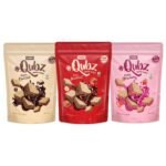 Unibic Assorted Wafer Qubz 320gm (QUBZ HAZELNUT 120G + QUBZ CHOCOLATE 120G + QUBZ STRAWBERRY 120G) - Fast Shipping to USA & Canada