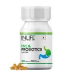 INLIFE Prebiotic & Probiotic for Gut Health - 60 Capsules - Fast Shipping to USA & Canada