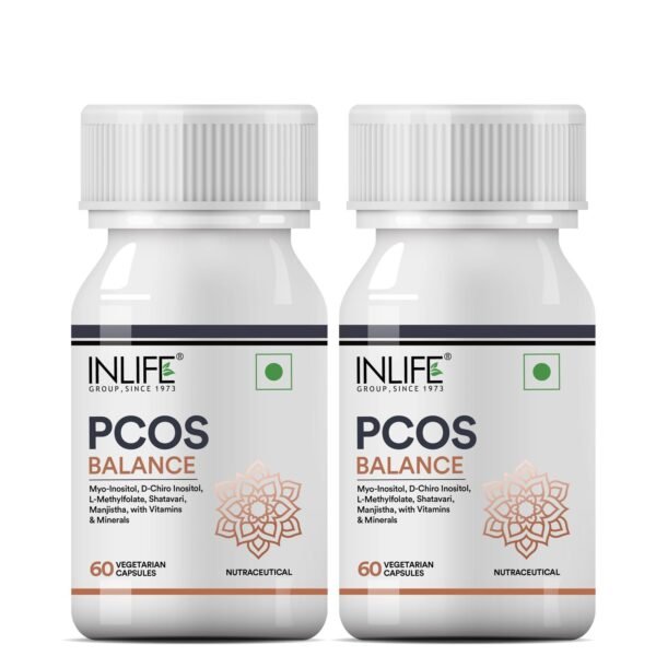 INLIFE PCOS Supplements for Women - 60 Capsules (Pack of 2) - Fast Shipping to USA & Canada