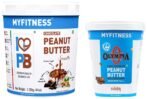 MYFITNESS High Protein Dark Chocolate Peanut Butter Crispy 1kg & Chocolate Peanut Butter Smooth 1250g - Fast Shipping to USA & Canada
