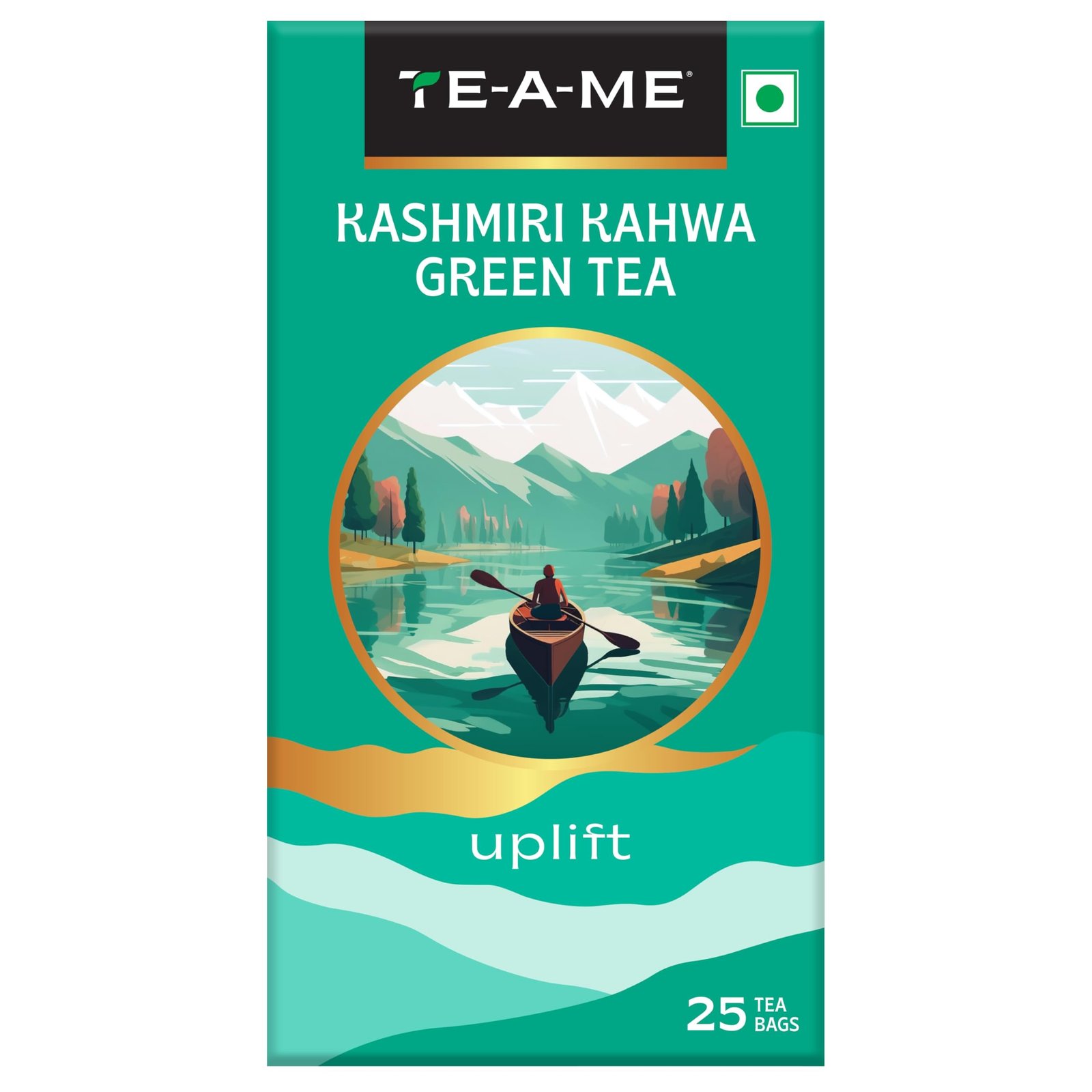 71KHT36Y4L.jpg TE-A-ME Kashmiri Kahwa Green Teabags 25 pcs | Green-Tea | Kashmiri Kahwa | Kahwa Kashmiri | Diwali Gift - Fast Shipping to USA & Canada - Image 1
