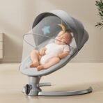 StarAndDaisy Swing Rocker for Baby with Automatic 5-Level Swing ? Toddler & Infant Rocking Chair with 3-Level Adjustable Backrest, & Remote Control -Grey - Fast Shipping to USA & Canada