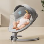 StarAndDaisy Swing Rocker for Baby with Automatic 5-Level Swing ? Toddler & Infant Rocking Chair with 3-Level Adjustable Backrest, & Remote Control -Grey - Fast Shipping to USA & Canada