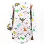 MOM'S HOME Organic Cotton Baby Muslin AC Quilt/Blanket | 100x120 cm | 0-3 Year | Dinopark - Fast Shipping to USA & Canada