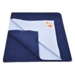 Tidy Sleep Instadry Anti-Piling Fleece Extra Absorbent Quick Dry Sheet for New Born Babies, Cotton Bed Protector Mattress Pack of 1 Navy Blue X-Large (220x140) cm - Fast Shipping to USA & Canada