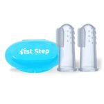 1st Step Silicone Finger Brush Pack of 2 (Blue) - Fast Shipping to USA & Canada
