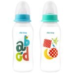 1st Step BPA Free Baby Feeding Bottle with Anti-Colic Nipple (60ml, Blue) (240ml, Blue & Green, 2) - Fast Shipping to USA & Canada