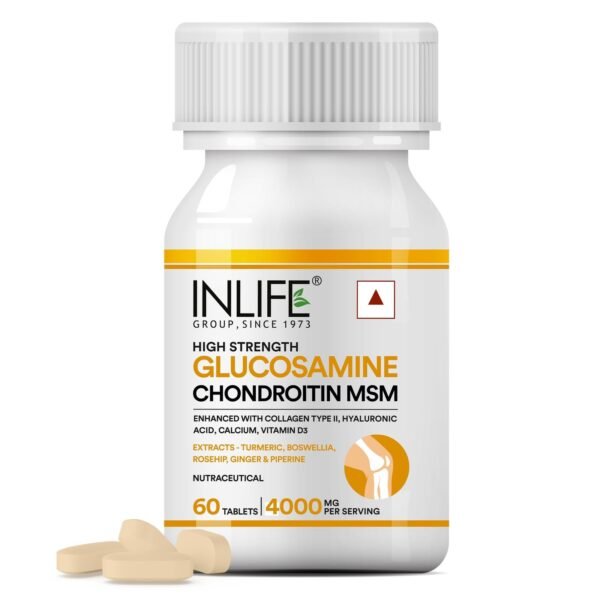 INLIFE Glucosamine with Chondroitin & MSM - 60 Tablets - Fast Shipping to USA & Canada
