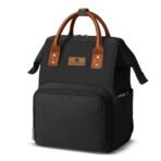 StarAndDaisy Diaper Backpack For Mothers For Travel/Diaper Bags For Mom With Multi Compartments, Insulated Bottle Pockets, Waterproof, Ultra Soft Oxford Fabric, 24Lt Capacity - Black - Fast Shipping to USA & Canada