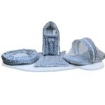 Infantbond Cotton Baby Nest & Carry Bag Bedding (Crown Grey) ? Fast Shipping to USA & Canada