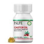 INLIFE Castor Oil 500mg - 60 Liquid Capsules - Fast Shipping to USA & Canada
