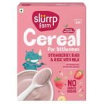 Slurrp Farm Ragi Rice Strawberry Cereal (200g) - Fast Shipping to USA & Canada