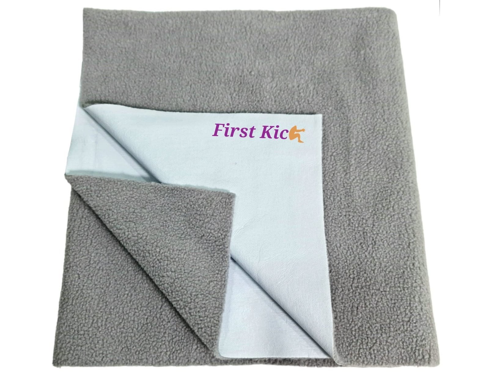 First Kick Waterproof Baby Bed Protector/Mattress Cotton Dry Sheet (100cm X 70cm) for Born Baby/Kids- (Grey) - Medium - Fast Shipping to USA & Canada