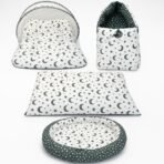 Infantbond Designer Mattress with Net & Nest (Moon Grey) ? Fast Shipping to USA & Canada