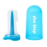 1st Step Silicone Finger Brush with Drying Rack(Blue) - Fast Shipping to USA & Canada