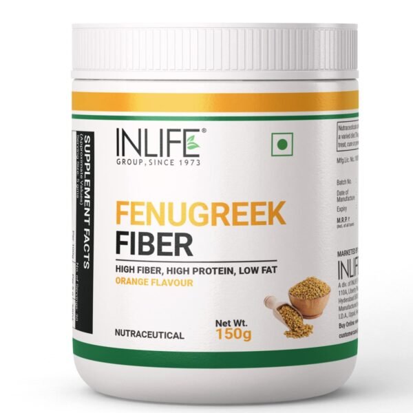 INLIFE Fenugreek Fiber Powder 150g - Orange - Fast Shipping to USA & Canada