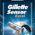 Gillette Sensor Excel Shaving Cartridges For Men Quantity: 10 , Count - Fast Shipping to USA & Canada
