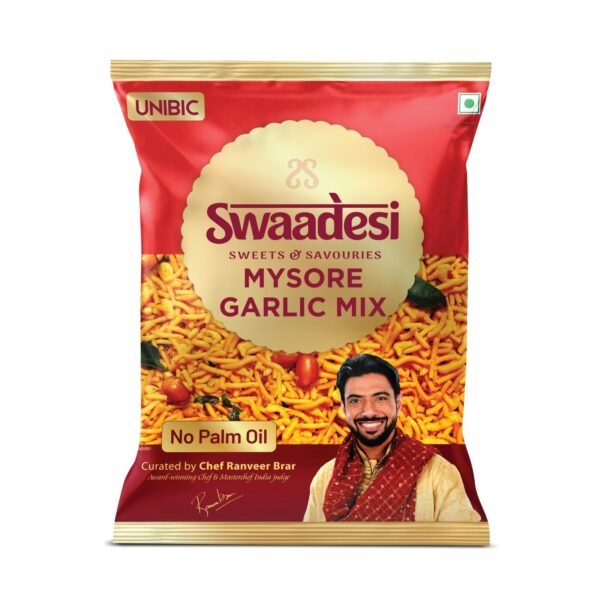 Unibic No Palm Oil Mysore Garlic Mix | All Time Favourite Snacks | Crunchy Healthy Snacks, Ready to Eat | 165 gm/ 200 gm (Weight May Vary) - Fast Shipping to USA & Canada