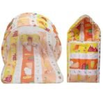 Infantbond Baby Bed Combo with Net & Carry Bag (Orange Fox) ? Fast Shipping to USA & Canada