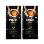 Pansari Platinum Premium CTC Chai with 17% Long Leaves Tea | Assam & Darjeeling Blend Tea | 500g (250g x 2) Pack | Bold, Rich Aroma for an Authentic Chai Experience - Fast Shipping to USA & Canada