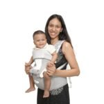 Kids Station Baby Carrier with 9 Carry Positions, Patented Design, Made of 100% Cotton, NO POLYESTER , Designed for Indian Environment with VENTILATION WINDOW Baby Carrier with Hip seat for 6 to 24 Months Baby, Adjustable New-Born to Toddler Carrier (Grey, All in One Hip Seat) - Fast Shipping to USA & Canada