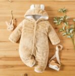 First Kick Baby Wearable Sleeping Bag New Born Hooded Snap Button Closer Security Bag (9-12 Months, Camel) - Fast Shipping to USA & Canada
