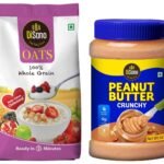 DISANO Peanut Butter Crunchy 924G & Oats, 100% Wholegrain, Pouch 1 Kg - Fast Shipping to USA & Canada