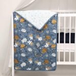 Tidy Sleep Cotton Comforter for Baby, AC Quilt, Winter Blanket for Newborn,Super Soft,Reversible for Infants,Toddlers Babies 0-2 Years (Space) - Fast Shipping to USA & Canada