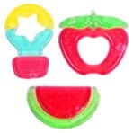 1st Step Water Filled Silicone Baby Cooling Teether Soother, 100% Safe BPA Free 4M+ (Pack of 3) - Fast Shipping to USA & Canada