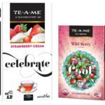 TE-A-ME Celebrate Strawberry Cream Infusion Tea, 25 Tea Bags & TE-A-ME Cool Wild Berry Ice Infusion Tea, 18 Pyramid Infusion Tea Bags - Fast Shipping to USA & Canada