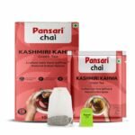 Pansari Kashmiri Kahwa Green Tea | 100 Tea Bags | Saffron, Almonds & Indian Spices | Low Caffeine | Immunity & Wellness Support | No Preservatives - Fast Shipping to USA & Canada