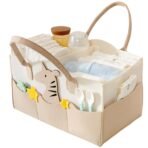 MOM CARE Baby Diaper Storage Organizer Nappies Bag For Mother Stylish Storage Bag For All Newborn Baby Products Nursery Basket -Brown - Fast Shipping to USA & Canada