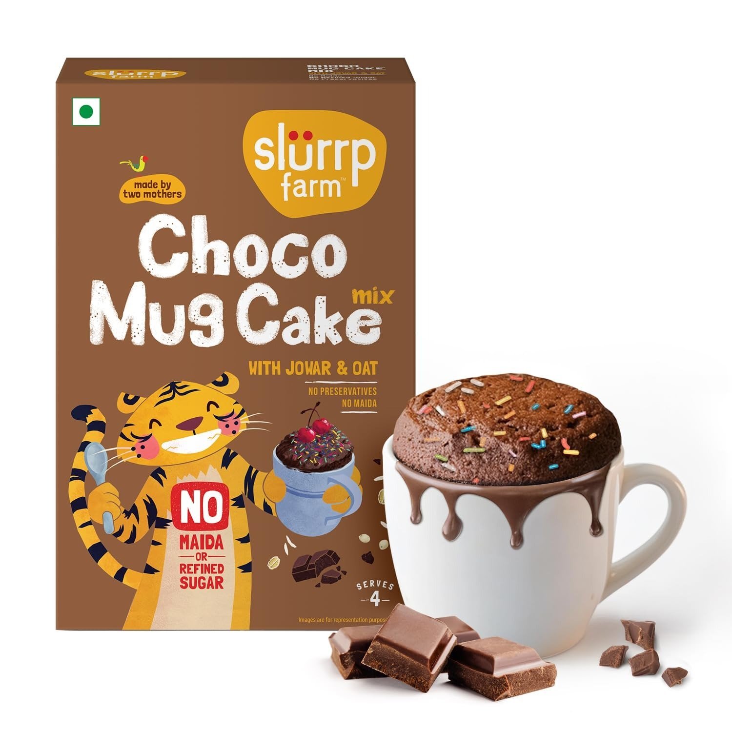 71WsvMdwROL-1.jpg Slurrp Farm Choco Mug Cake Mix (280g) - Fast Shipping to USA & Canada - Image 1