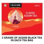 TE-A-ME Classic Assam Tea Bags 100 | Black Tea Bags | Assam Teabags | Diwali Gift - Fast Shipping to USA & Canada