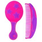 1st Step Baby Comb and Brush Set/Grooming Set with Soft Bristles (Pink) - Fast Shipping to USA & Canada