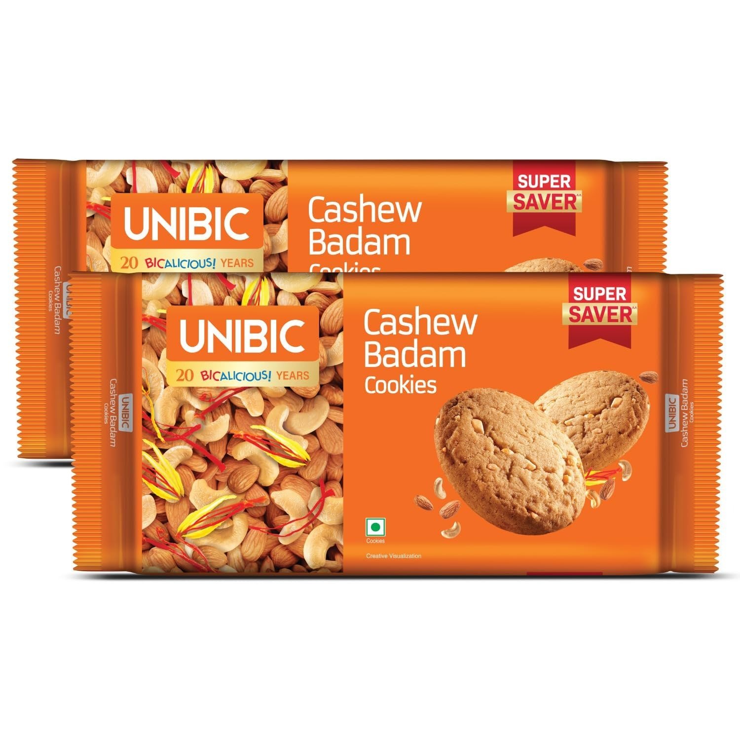 71XXygAIK2L-1.jpg Unibic Cashew Badam Cookies, 450gm (Pack of 2) | Nutty Goodness in Every Bite | Your Favorite Teatime Snack | 900gm - Fast Shipping to USA & Canada - Image 1
