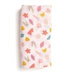 TIDY SLEEP 100% Cotton New Born Baby Muslin Swaddle Wrapper | Newborn Little Finder Soft Blanket for 0-6 Months |Pack of 1|100 cm x 100 cm (Shell) - Fast Shipping to USA & Canada