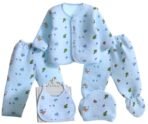 First Kick Presents New Born Baby Summer Wear Baby Clothes 5Pcs Sets 100% Cotton Baby Boys Girls Unisex Baby Cotton/Summer Suit Infant Clothes First Gift for New Born Baby - Fast Shipping to USA & Canada