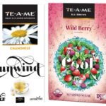 TE-A-ME Cool Wild Berry Ice Infusion Tea, 18 Pyramid Infusion Tea Bags & TE-A-ME Unwind Pure Chamomile, 25 Herbal Tea Bags - Fast Shipping to USA & Canada