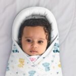 Tidy Sleep Baby Swaddle Wrappper Adjustable for Newborn || 100% Cotton Soft || Newborn Blanket for 0-6 Months (White), 1 Count, 300 TC - Fast Shipping to USA & Canada