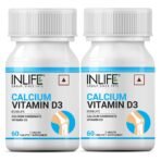 INLIFE Calcium & Vitamin D3 Tablets - 60 Tablets - Fast Shipping to USA & Canada
