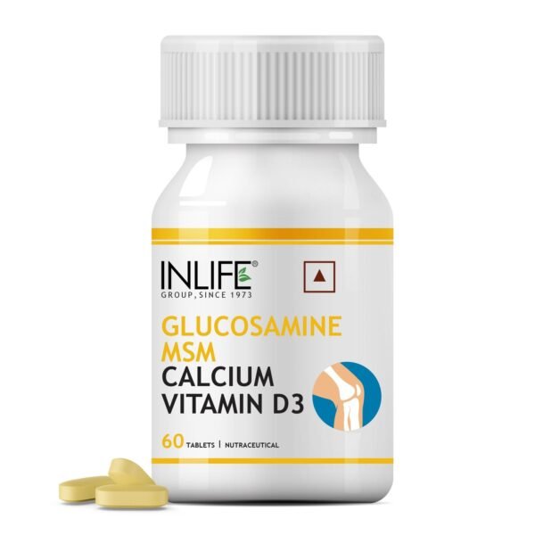INLIFE Glucosamine with MSM & Vitamin D3 - 60 Tablets - Fast Shipping to USA & Canada
