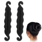TEMPERIA (2pcs) Hair Bun & Puff Maker for Women & Girls - Hairstyle Accessories for Buns, Juda, French Twists & Updos - Modern Bun, Hair Bump Up & Puff Clips & Styling Tools - Fast Shipping to USA & Canada