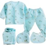First Kick Presents New Born Baby Summer Wear Baby Clothes 5Pcs Sets 100% Cotton Baby Boys Girls Unisex Baby Cotton/Summer Suit Infant Clothes First Gift for New Born Baby - Fast Shipping to USA & Canada
