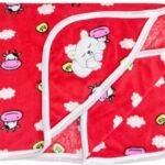 First Kick Baby Blankets Newborn Hooded Soft Wrapper Durable Fleece Polyester Cum Towel for Baby Boys and Baby Girls Pack of 1 Red - Fast Shipping to USA & Canada