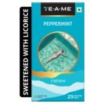 TE-A-ME Peppermint Tea - 25 Tea Bags | Pure Peppermint & Licorice Root | Diwali Gift - Fast Shipping to USA & Canada