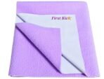 First Kick Instadry Anti-Piling Fleece Extra Absorbent Quick Dry Sheet for Baby, Baby Bed Protector, Waterproof Baby Sheet, Medium Size 100x70cm, Pack of 1, Purple - Fast Shipping to USA & Canada
